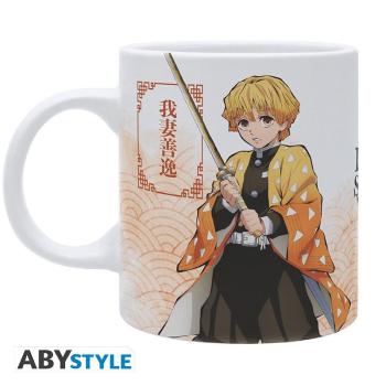 DEMON SLAYER - Tasse "Zenitsu und Inosuke"  Wenn man bedenkt, wie sehr sie sich streiten, mögen Zenitsu und Inosuke eher wie polare Gegensätze als beste Freunde erscheinen. Aber wenn sie mit erschreckenden Dämonen konfrontiert werden, weis dieses unwahrsc